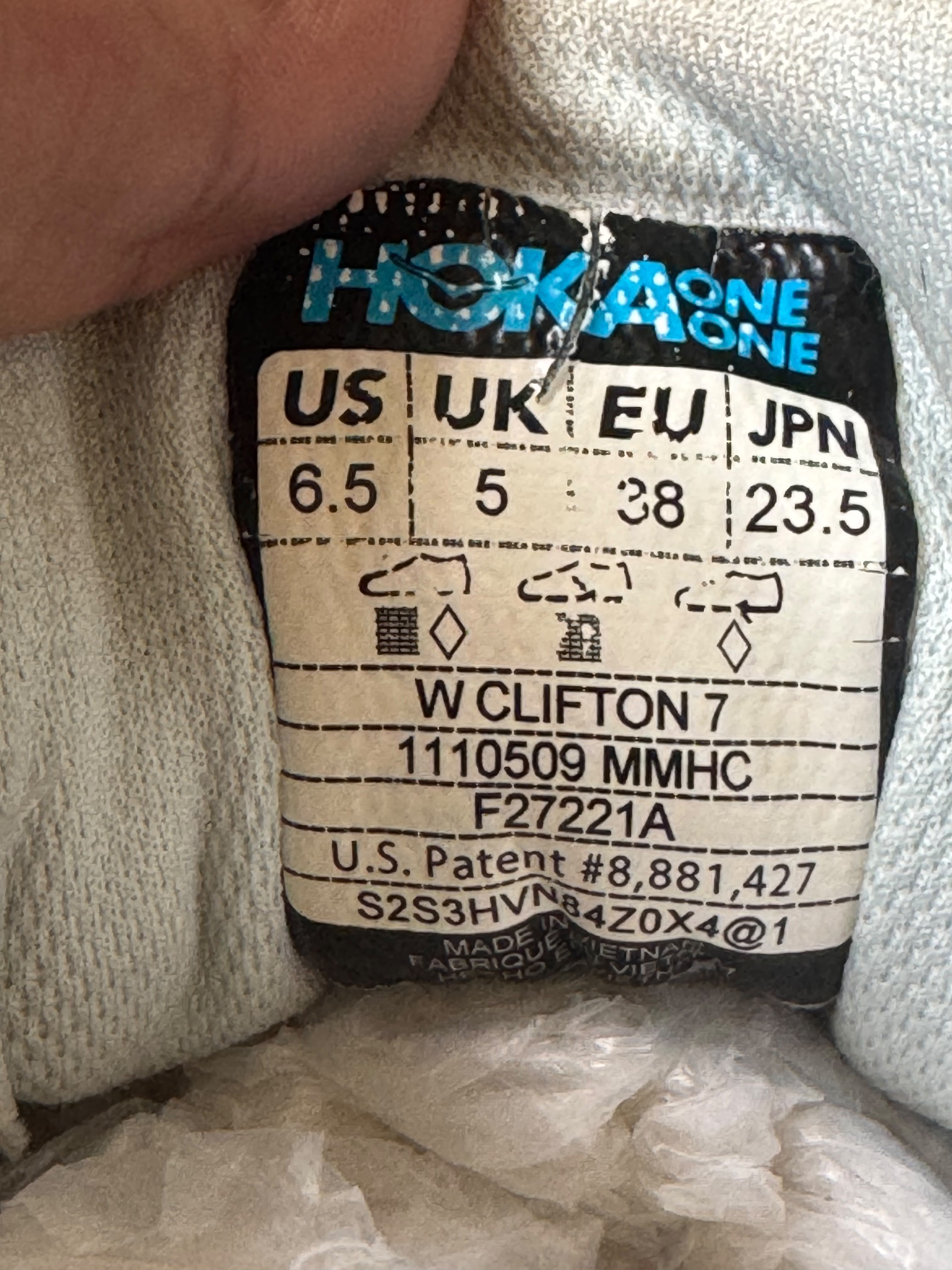 HOKA ONE ONE SIZE 38